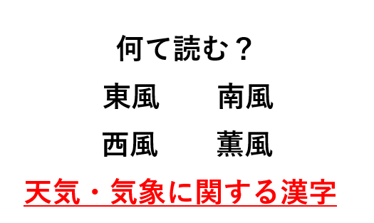 サムネ(天気・気象に関する漢字)